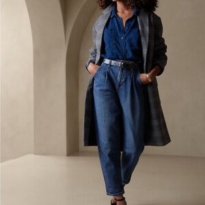 Banana Republic Factory High Rise Balloon Dark Wash Jeans size 6/28